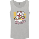 Ramen Lucky Cat Mens Vest Tank Top Sports Grey