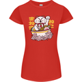 Ramen Lucky Cat Womens Petite Cut T-Shirt Red