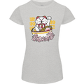 Ramen Lucky Cat Womens Petite Cut T-Shirt Sports Grey