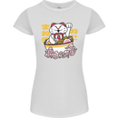 Ramen Lucky Cat Womens Petite Cut T-Shirt White