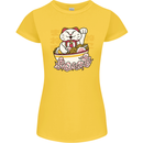 Ramen Lucky Cat Womens Petite Cut T-Shirt Yellow