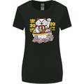 Ramen Lucky Cat Womens Wider Cut T-Shirt Black