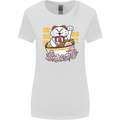 Ramen Lucky Cat Womens Wider Cut T-Shirt White