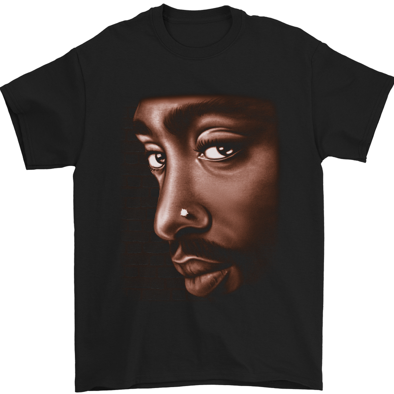 Rap Star Music Mens T-Shirt Cotton Gildan Black