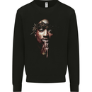 Rap Star Wearing a Thorn Crown Kids Sweatshirt Jumper Black