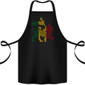 Rasta Lion Jamaica Reggae Music Jamaican Cotton Apron 100% Organic Black