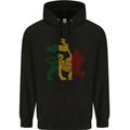 Rasta Lion Jamaica Reggae Music Jamaican Mens 80% Cotton Hoodie Black