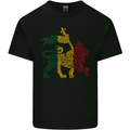 Rasta Lion Jamaica Reggae Music Jamaican Mens Cotton T-Shirt Tee Top Black