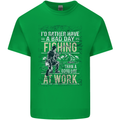 Rather a Bad Day Fishing Funny Fisherman Mens Cotton T-Shirt Tee Top Irish Green