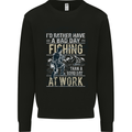 Rather a Bad Day Fishing Funny Fisherman Mens Sweatshirt Jumper Black