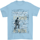 Rather a Bad Day Fishing Funny Fisherman Mens T-Shirt Cotton Gildan Light Blue