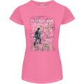 Rather a Bad Day Fishing Funny Fisherman Womens Petite Cut T-Shirt Azalea