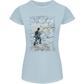 Rather a Bad Day Fishing Funny Fisherman Womens Petite Cut T-Shirt Light Blue