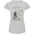 Rather a Bad Day Fishing Funny Fisherman Womens Petite Cut T-Shirt Sports Grey