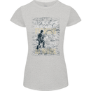 Rather a Bad Day Fishing Funny Fisherman Womens Petite Cut T-Shirt Sports Grey