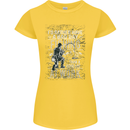 Rather a Bad Day Fishing Funny Fisherman Womens Petite Cut T-Shirt Yellow