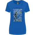 Rather a Bad Day Fishing Funny Fisherman Womens Wider Cut T-Shirt Royal Blue