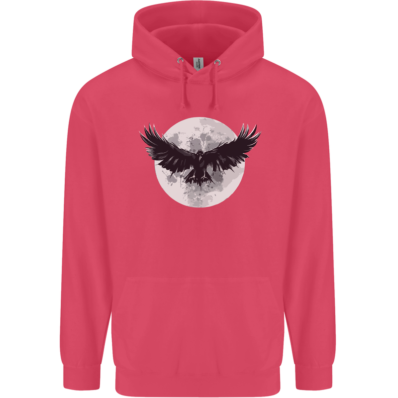 Raven Moon Vikings Childrens Kids Hoodie Heliconia