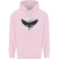 Raven Moon Vikings Childrens Kids Hoodie Light Pink