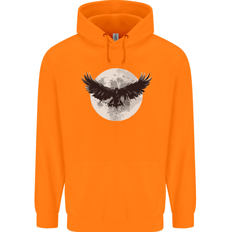 Raven Moon Vikings Childrens Kids Hoodie Orange