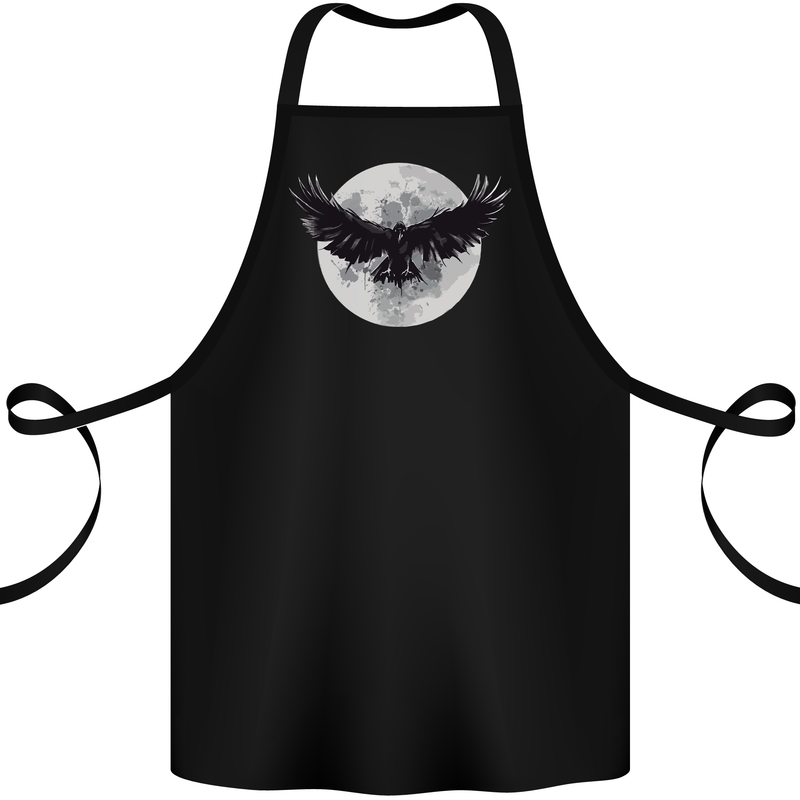 Raven Moon Vikings Cotton Apron 100% Organic Black