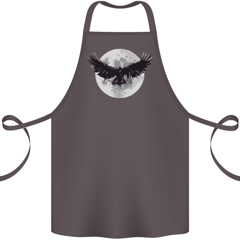 Raven Moon Vikings Cotton Apron 100% Organic Dark Grey