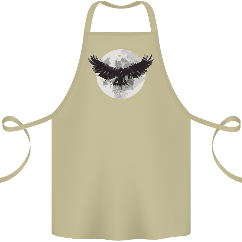 Raven Moon Vikings Cotton Apron 100% Organic Khaki