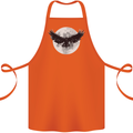 Raven Moon Vikings Cotton Apron 100% Organic Orange