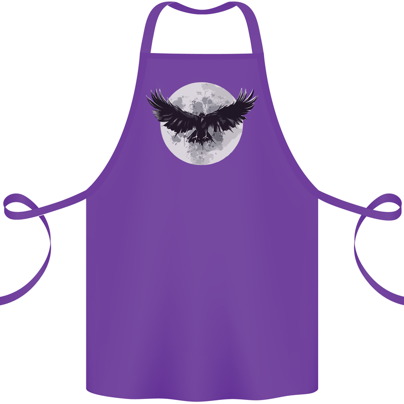 Raven Moon Vikings Cotton Apron 100% Organic Purple