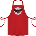 Raven Moon Vikings Cotton Apron 100% Organic Red