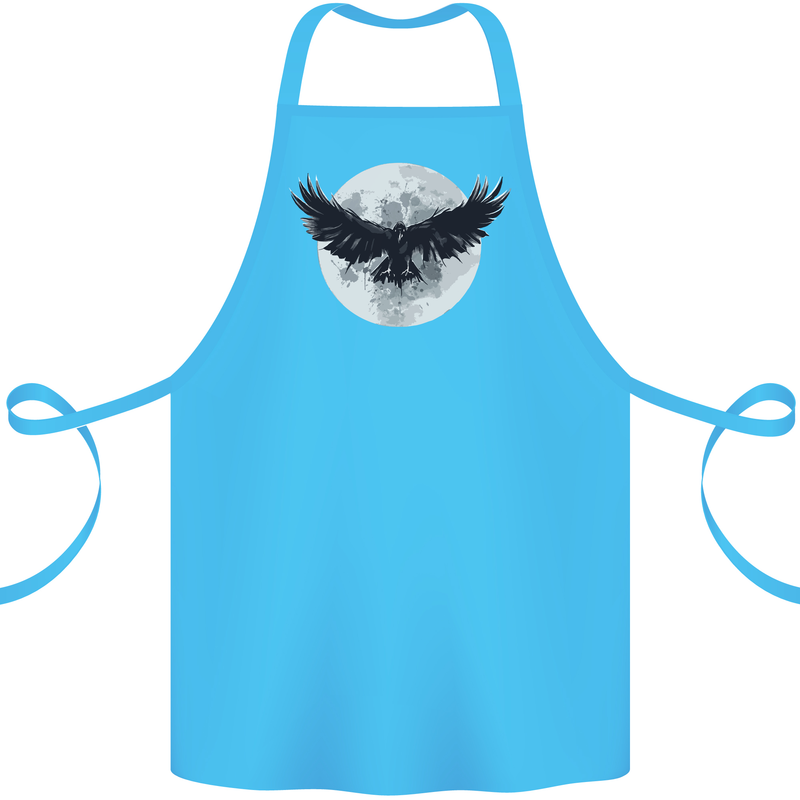 Raven Moon Vikings Cotton Apron 100% Organic Turquoise