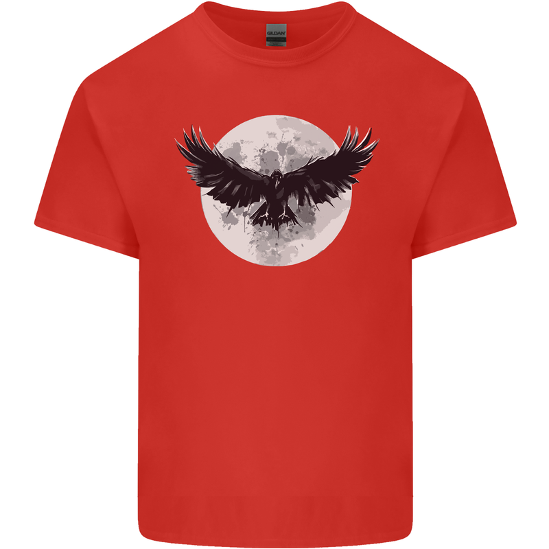Raven Moon Vikings Kids T-Shirt Childrens Red
