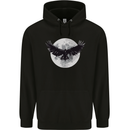 Raven Moon Vikings Mens 80% Cotton Hoodie Black