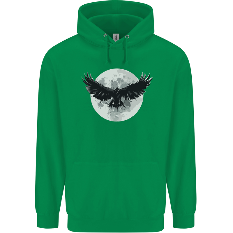 Raven Moon Vikings Mens 80% Cotton Hoodie Irish Green