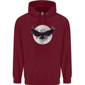 Raven Moon Vikings Mens 80% Cotton Hoodie Maroon