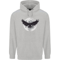 Raven Moon Vikings Mens 80% Cotton Hoodie Sports Grey