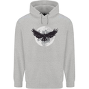 Raven Moon Vikings Mens 80% Cotton Hoodie Sports Grey