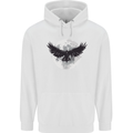 Raven Moon Vikings Mens 80% Cotton Hoodie White