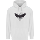 Raven Moon Vikings Mens 80% Cotton Hoodie White