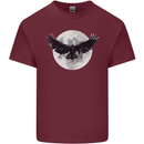 Raven Moon Vikings Mens Cotton T-Shirt Tee Top Maroon