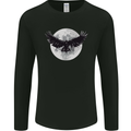 Raven Moon Vikings Mens Long Sleeve T-Shirt Black