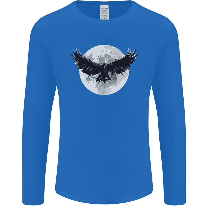 Raven Moon Vikings Mens Long Sleeve T-Shirt Royal Blue