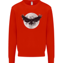 Raven Moon Vikings Mens Sweatshirt Jumper Bright Red