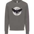 Raven Moon Vikings Mens Sweatshirt Jumper Charcoal
