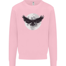 Raven Moon Vikings Mens Sweatshirt Jumper Light Pink