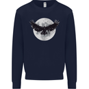 Raven Moon Vikings Mens Sweatshirt Jumper Navy Blue