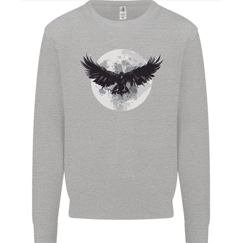 Raven Moon Vikings Mens Sweatshirt Jumper Sports Grey