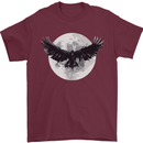 Raven Moon Vikings Mens T-Shirt 100% Cotton Maroon