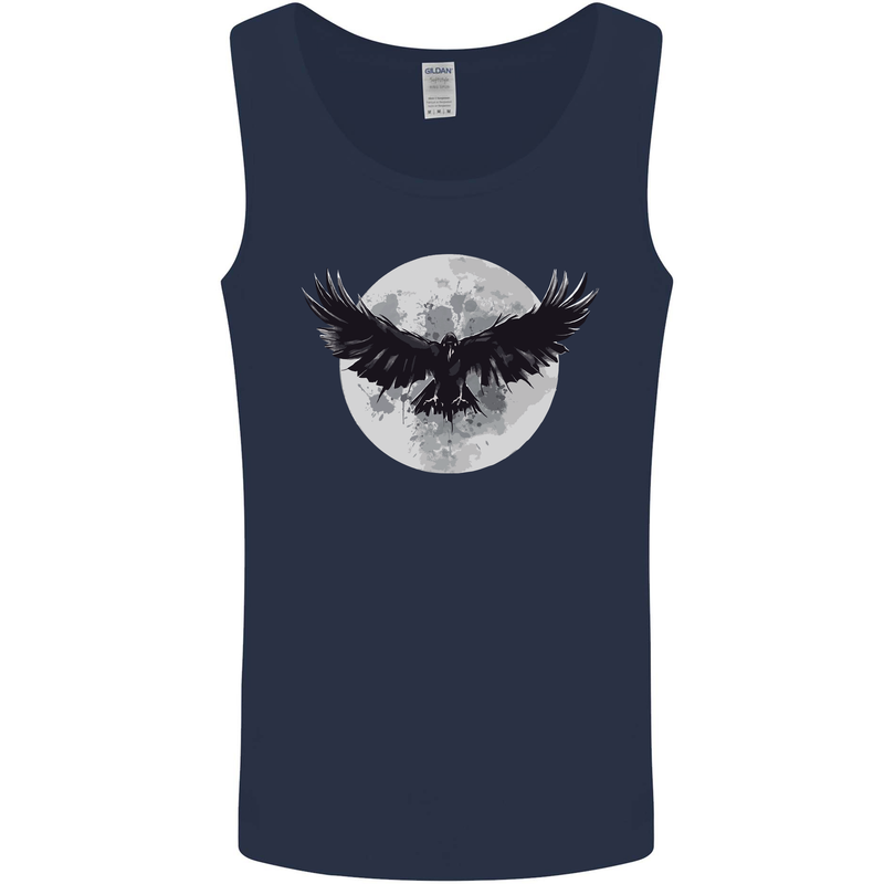 Raven Moon Vikings Mens Vest Tank Top Navy Blue