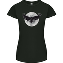 Raven Moon Vikings Womens Petite Cut T-Shirt Black
